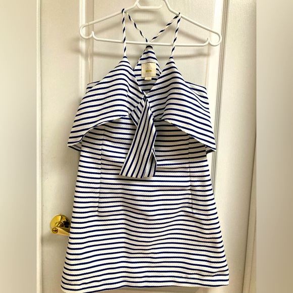 Anthropologie Maeve Ahoy Swing dress nautical sailor stripes halter dress - XS - Picture 4 of 13